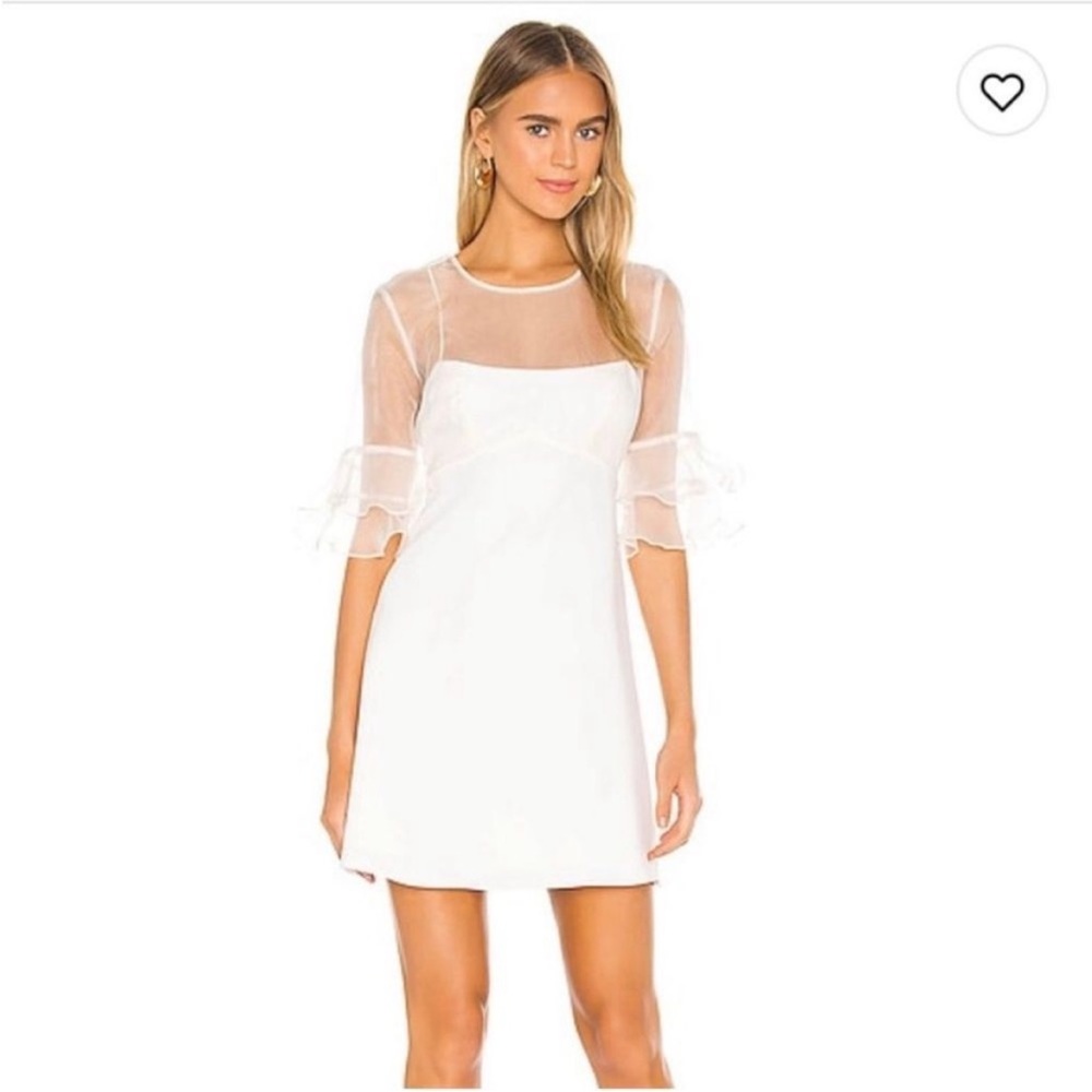 Amanda Uprichard Revolve Aveline Mini Dress Ivory Small